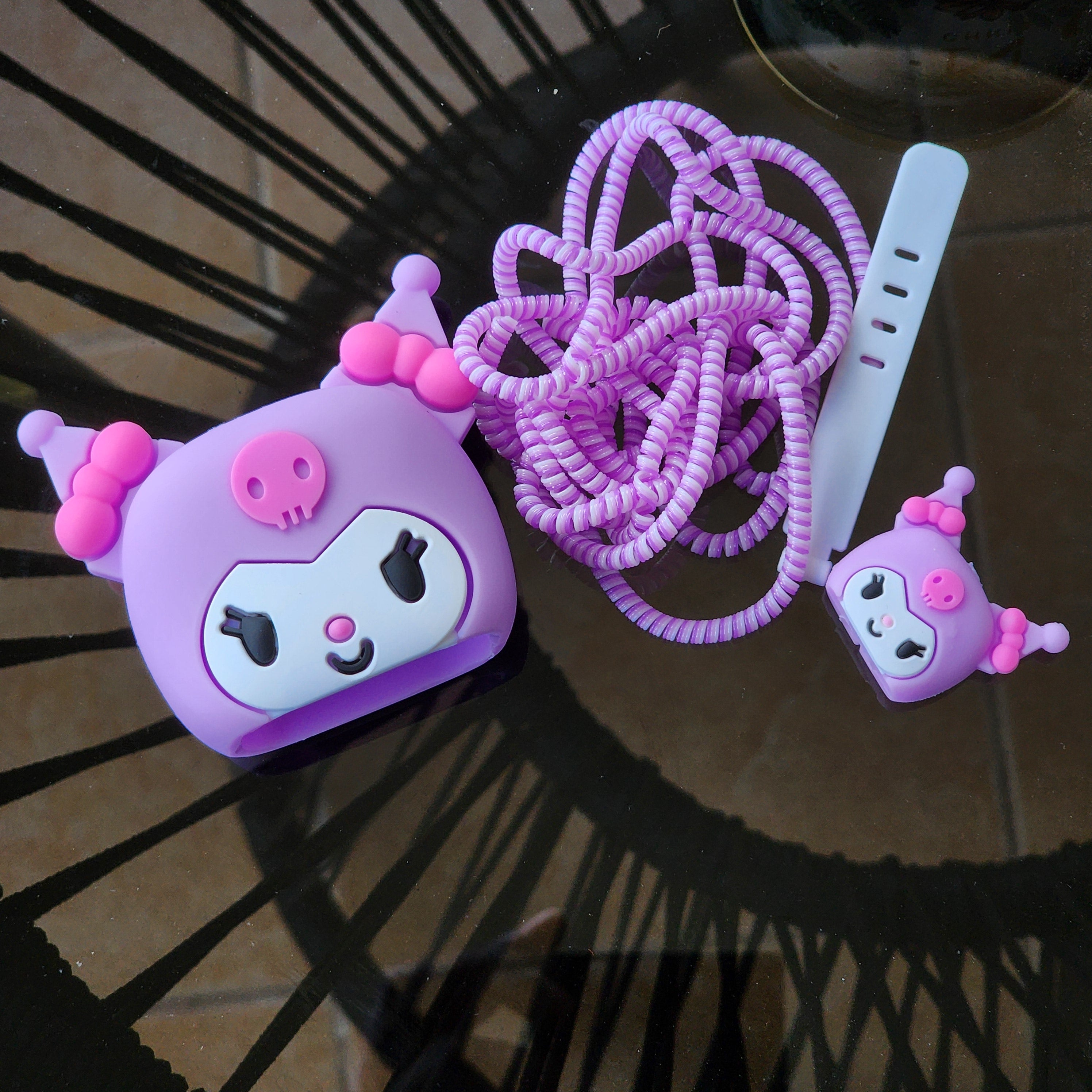 Kuromi charger case protector purple