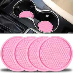 Car Cup Coaster 2Pcs Universal Non-Slip Holders Embedded In Ornaments Interior Accessories Blue