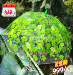 Clear Umbrella With Leaves