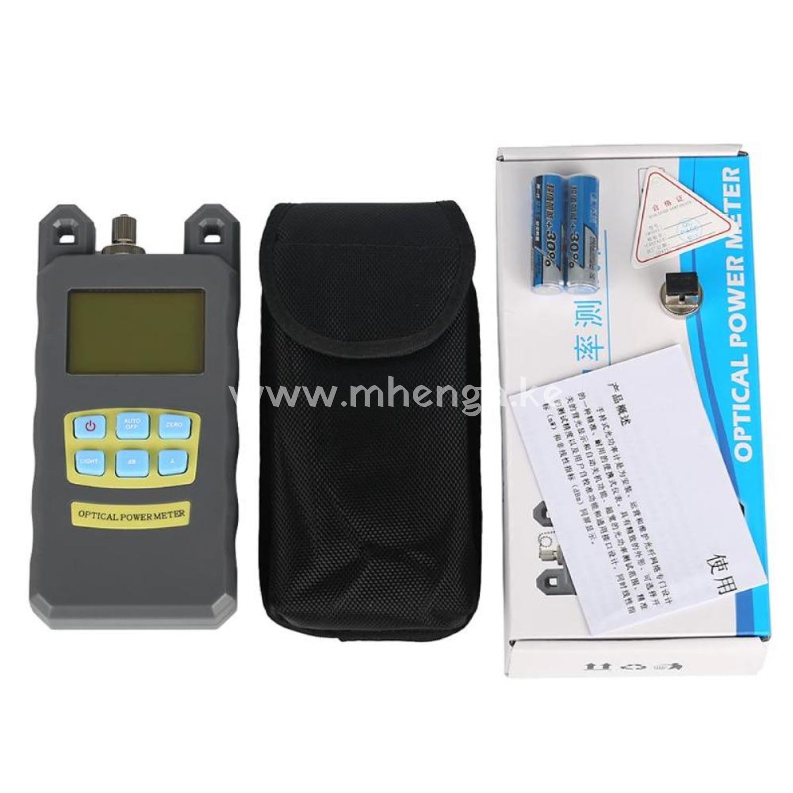 Comptyco Aua-70A Optical Power Meter Fiber Tester Light Decay Loss Test Send Fc / Sc Adapter Gray