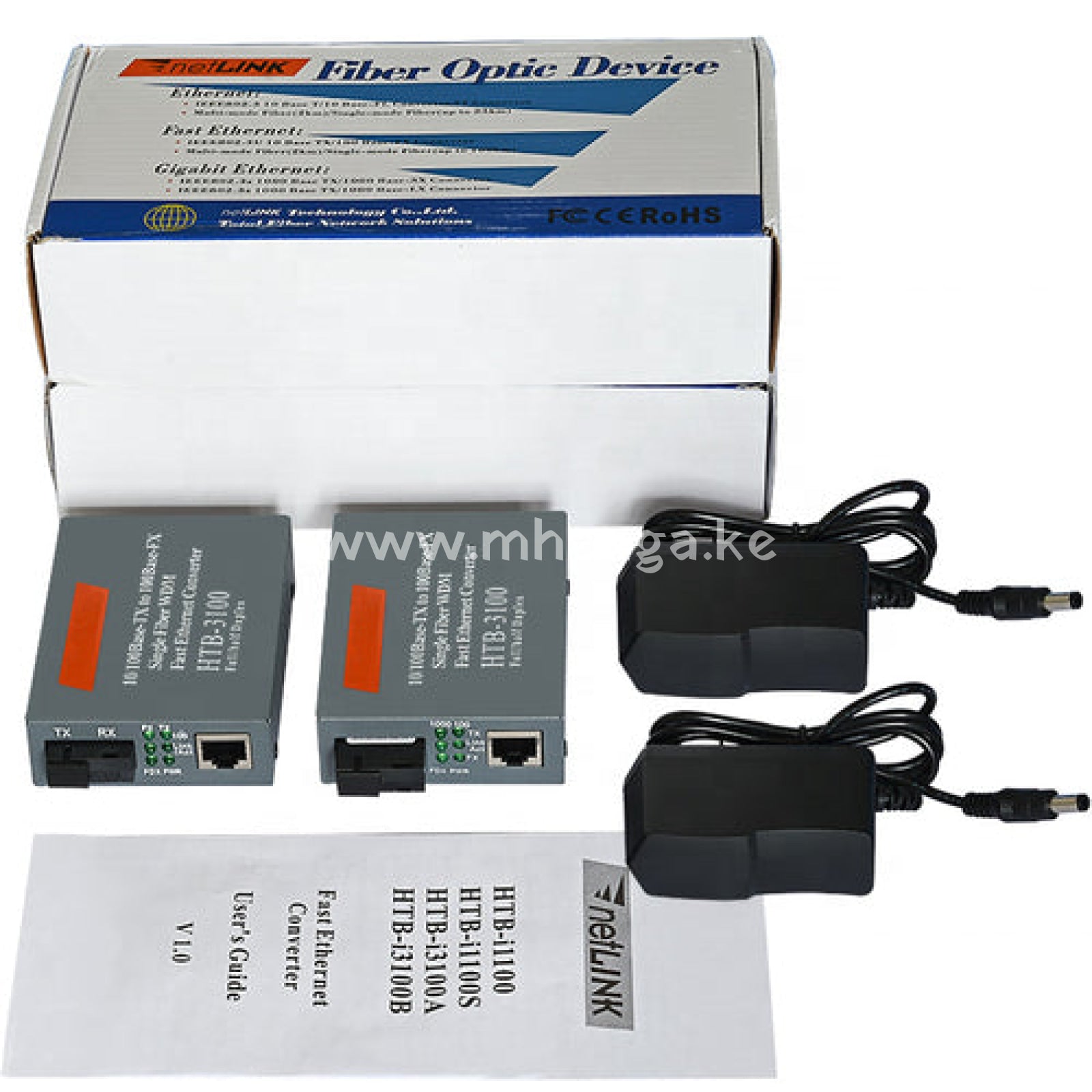 Gigabit Ethernet Media Converter 1310Nm/1550Nm 1 Rj45 Port Ethernet To Fiber Optic A Pair Of 10/100