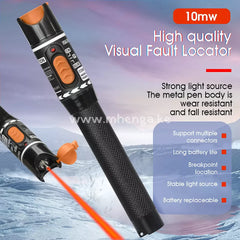Laser Pen 10Mw Visual Fault Locator Fiber Optic Cable Tester 10 Km Range Vfl Aua-H10