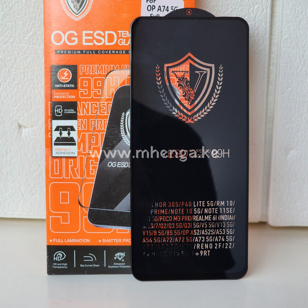 Og Glass Esd Screen Protector Oppo A74 5G / A52 Tempered Protectors A 74 5 G 53