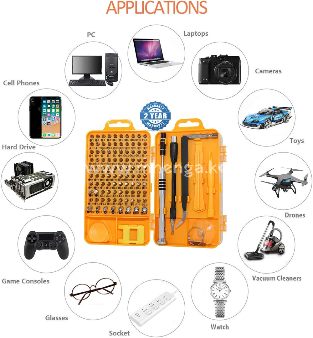 Precision Screwdriver Set Magnetic - Professional 110 In 1 Screw Driver Tools Sets Pc Repair Tool