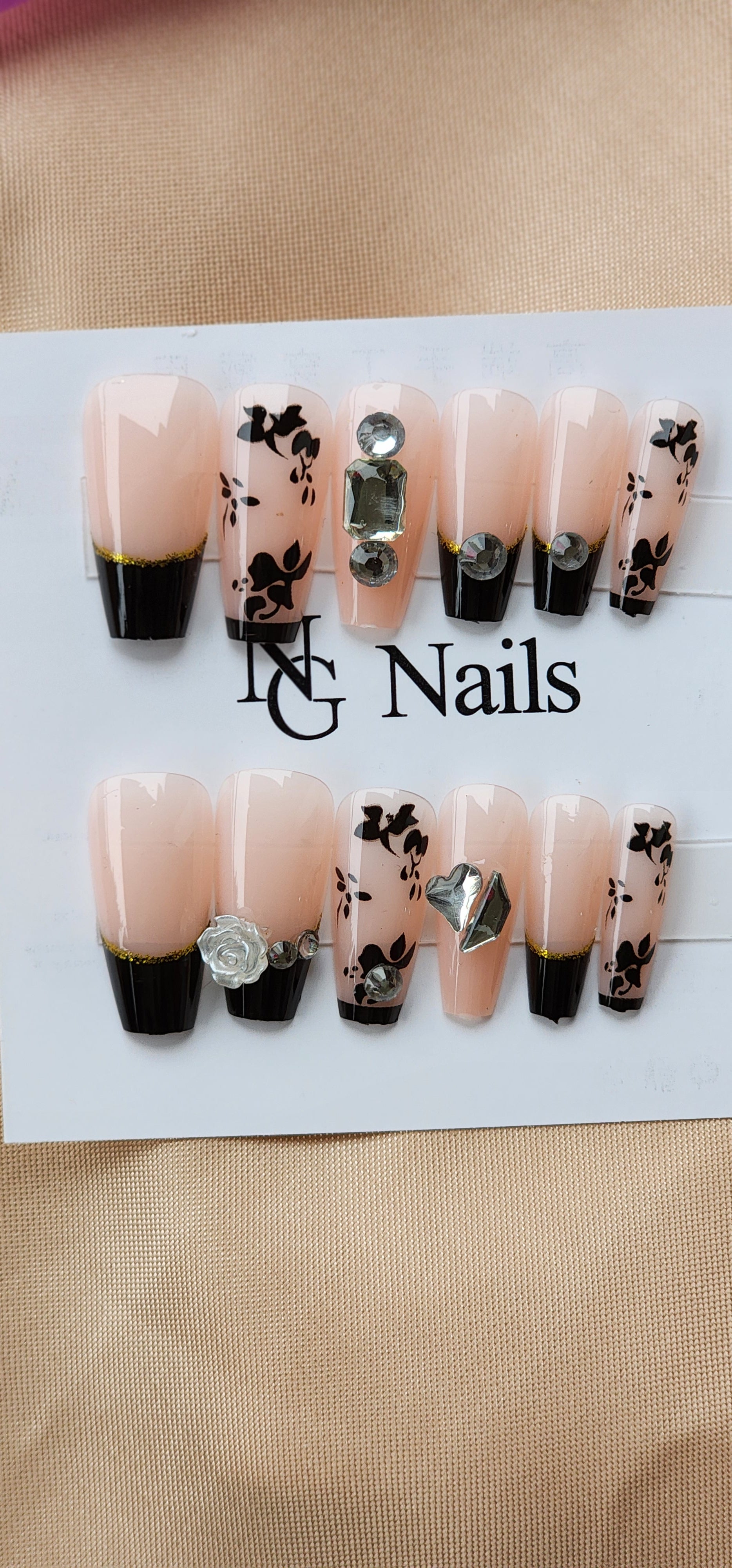 Stick on nails ladies design 2