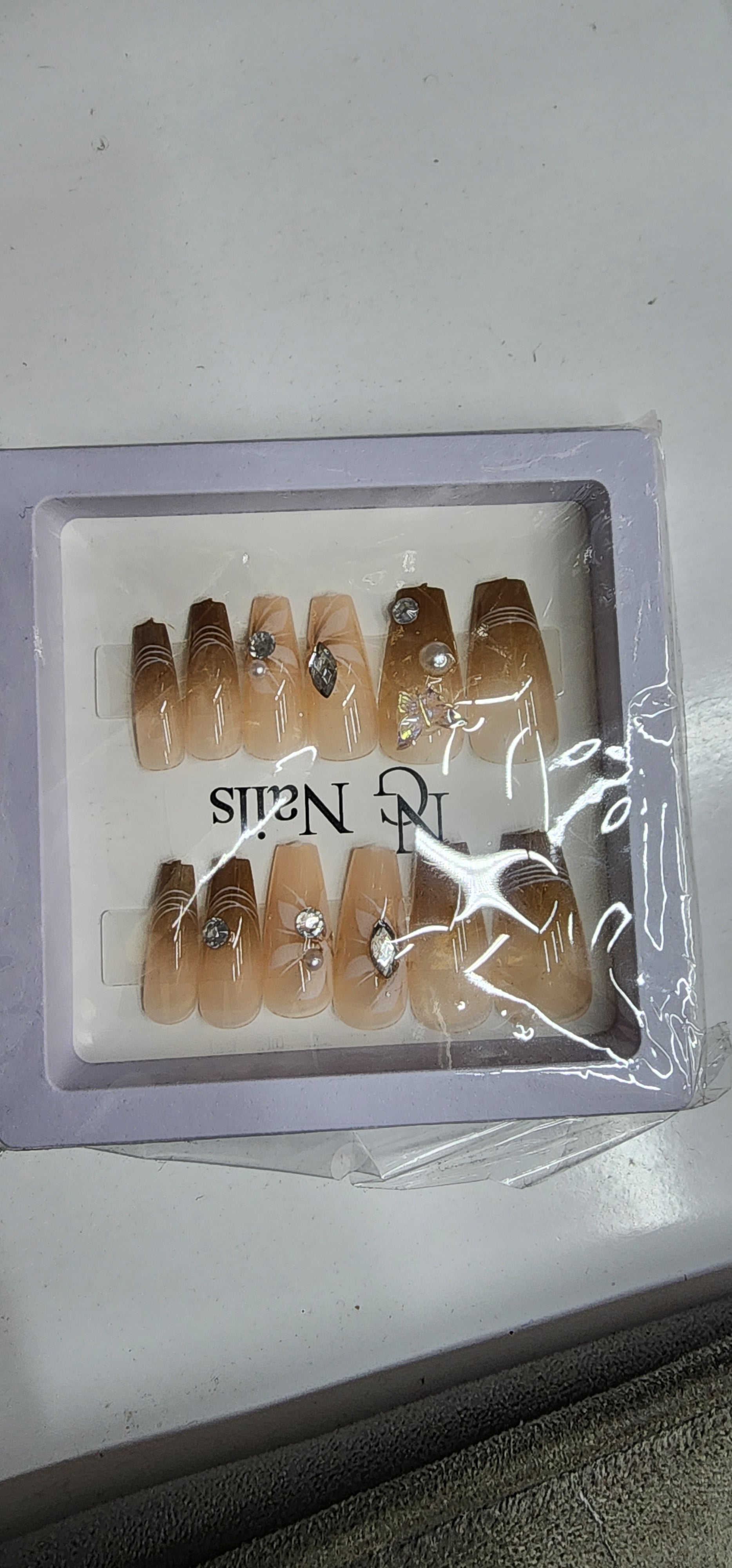 Stick on nails ladies design 2