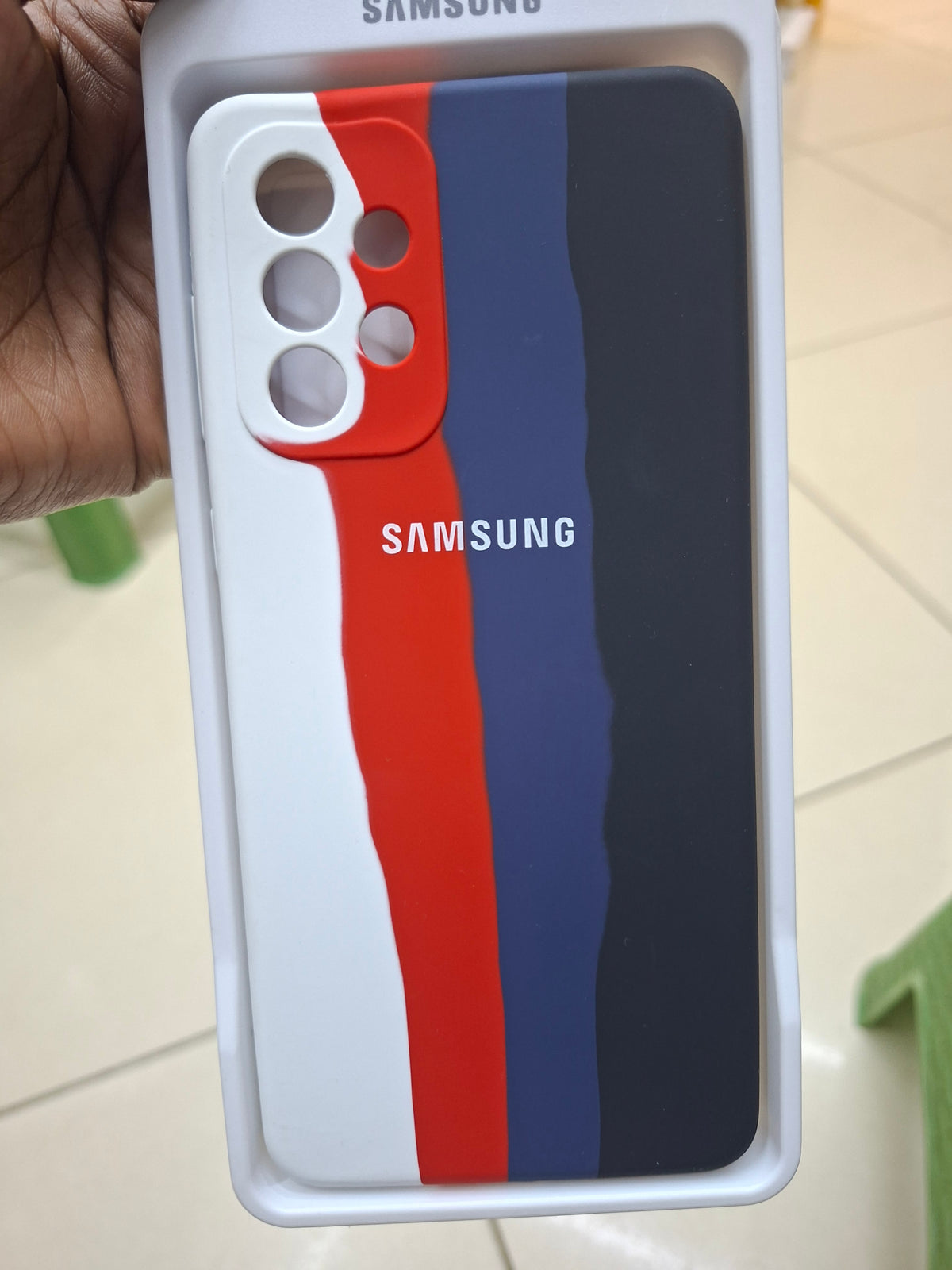 Samsung A73 multi colour silicone phone case cover