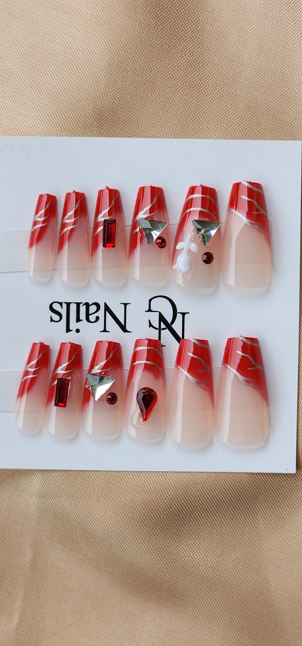 Stick on nails ladies design 2