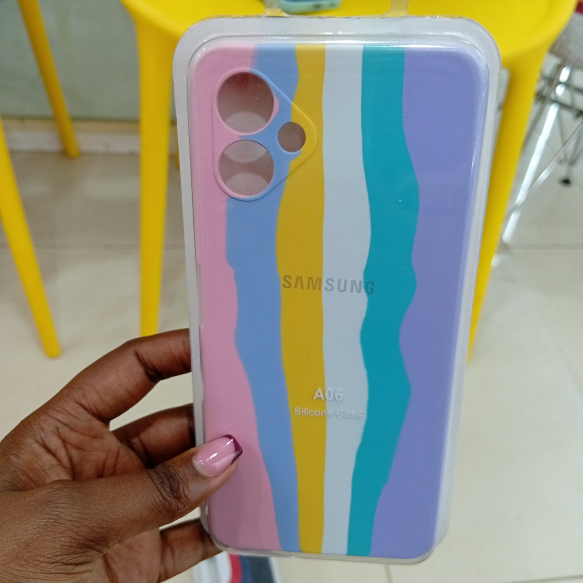 Samsung A06 multicoloured silicone phone case