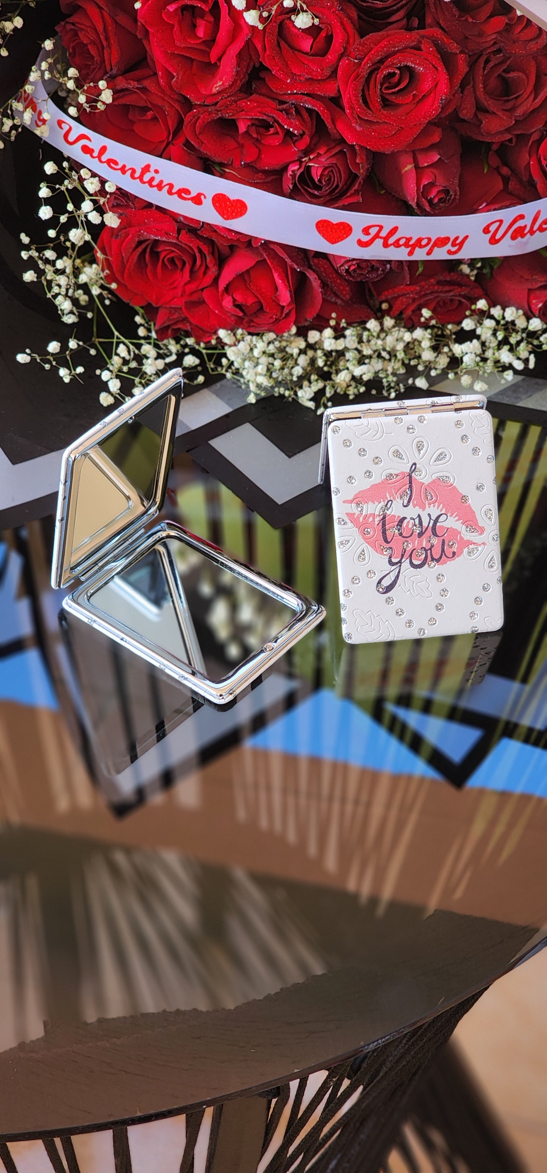 Pocket mirror cute love shiny
