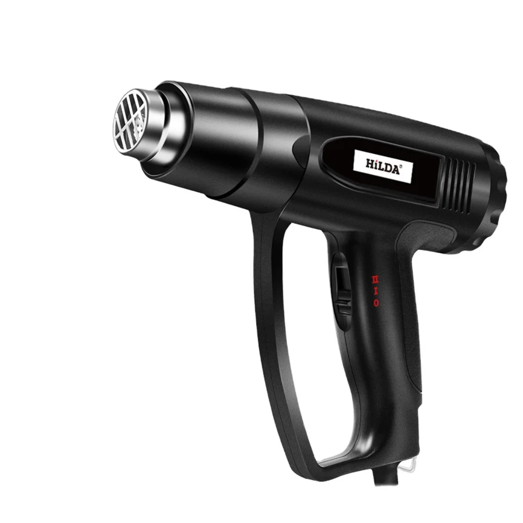 HILDA 2000W Heat Gun with Adjustable Temperature 50°C–600°C + 1 Spare Nozzle – Hot Air Tool for Electronics, DIY & Crafting