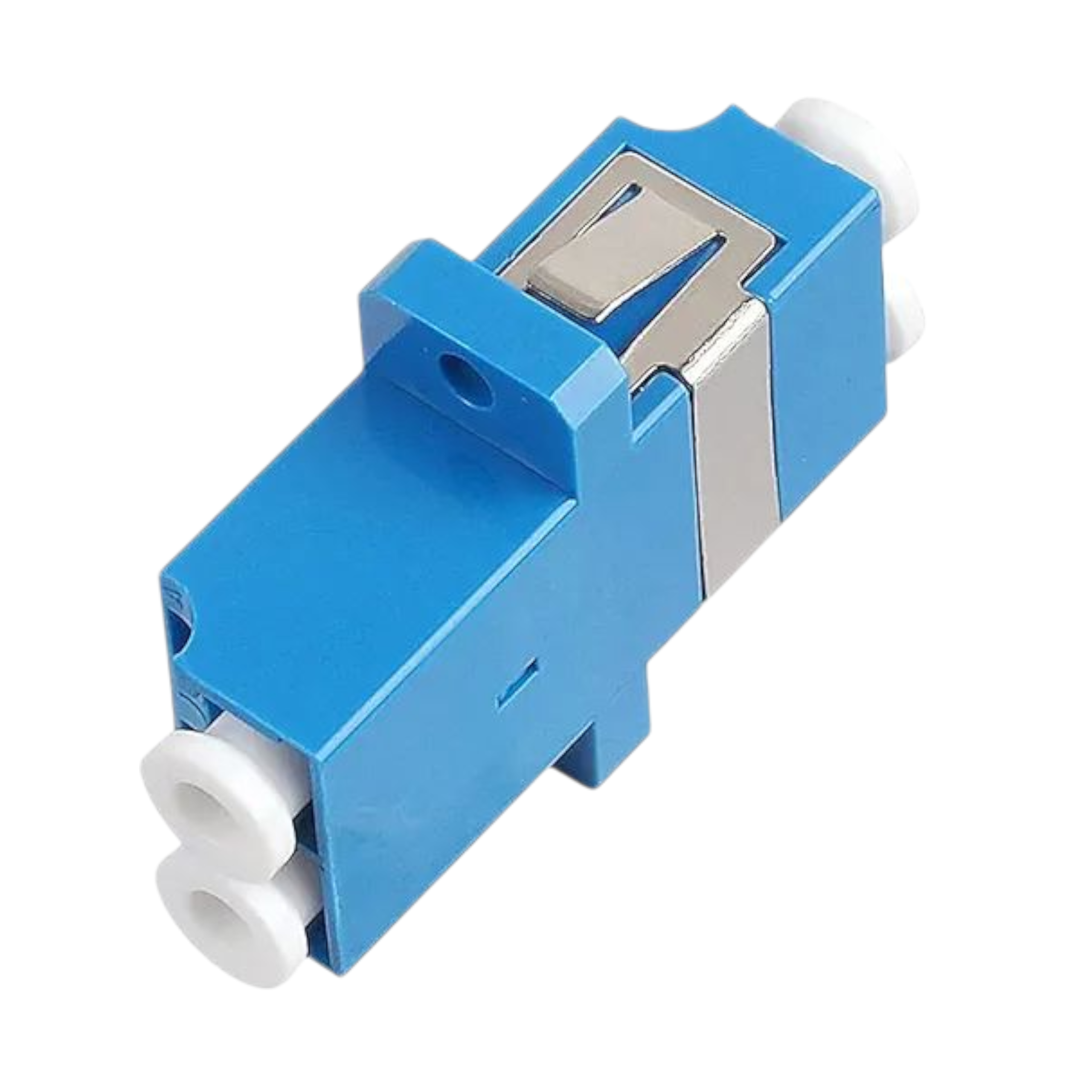 LC Singlemode Fiber Optic Coupler Adapter – Simplex LC/LC Connector, High Precision Ceramic Sleeve, Low Loss, Blue Housing (1 Piece)