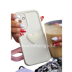 Samsung A14 4g / 5g phone case with heart charm cute phone cases A 14 4 G  / 5 g