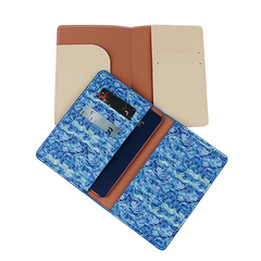 Van Gogh Starry Night Passport Holder – RFID Blocking PU Leather Travel Wallet Cover with Card Slots, Artistic Passport Protector Case for Men & Women
