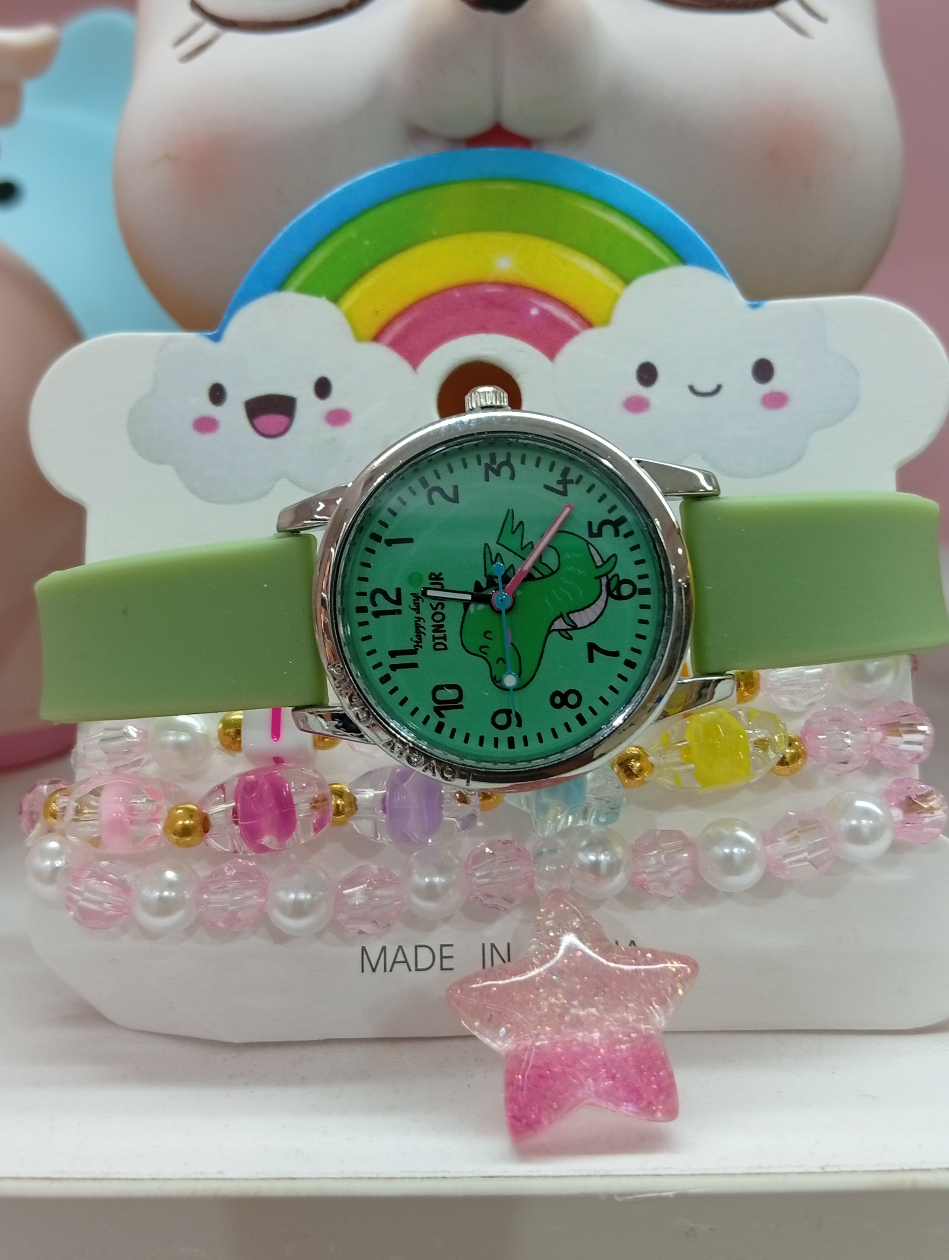 Glowy star Girls' watch and bracelet set