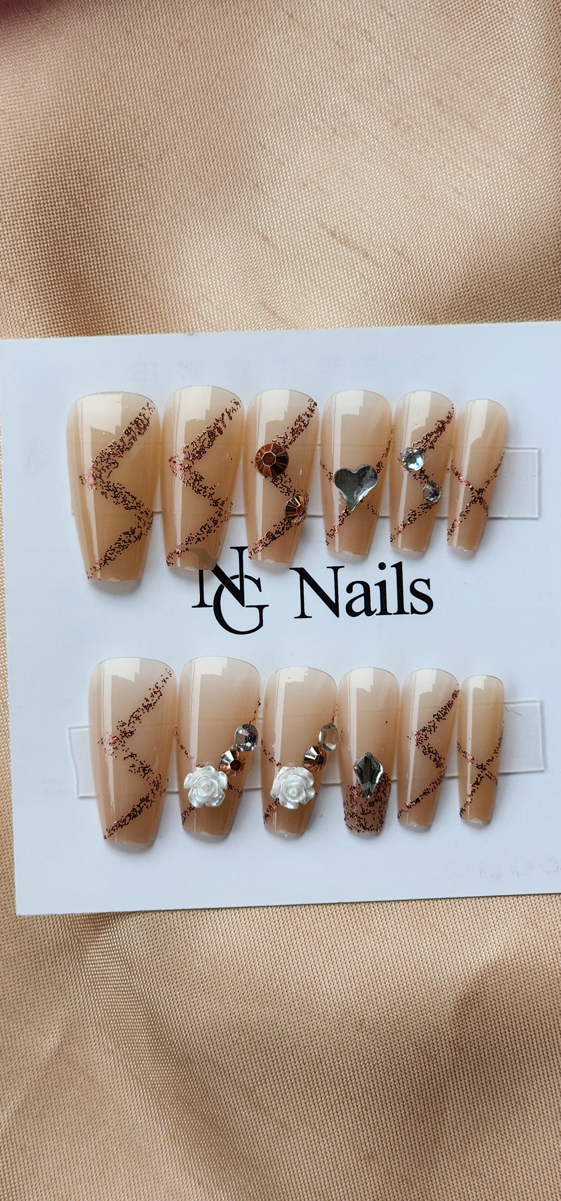 Stick on nails ladies design 2