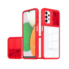 Samsung Galaxy A53 5G Acrylic Case – 2-in-1 Clear Back Cover with Sliding Camera Lens Protector, Shockproof TPU Bumper, Slim Lightweight Design