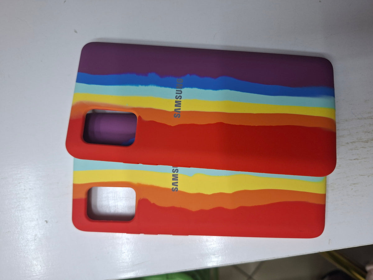 Samsung A51 multi colour silicone phone case covers