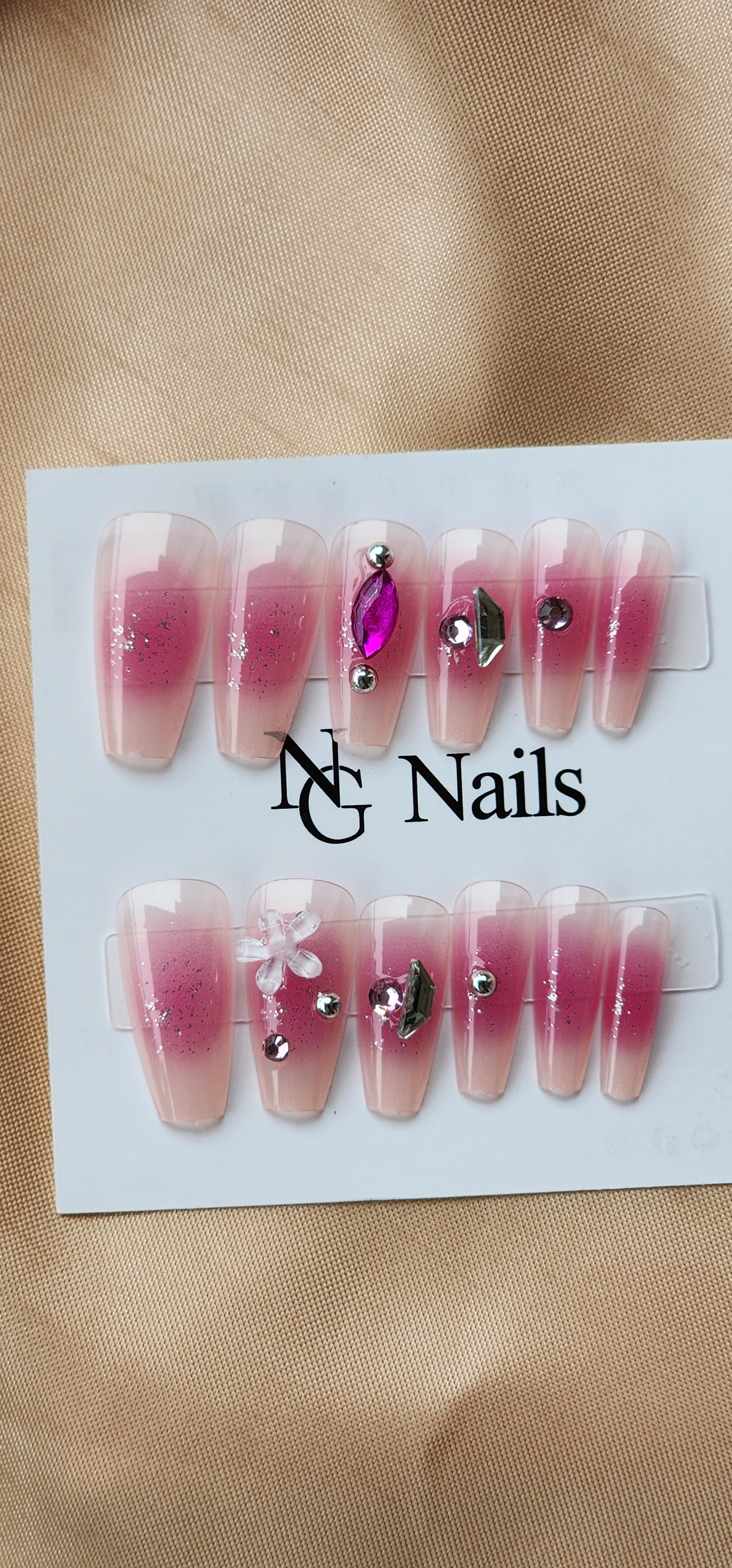 Stick on nails ladies design 2