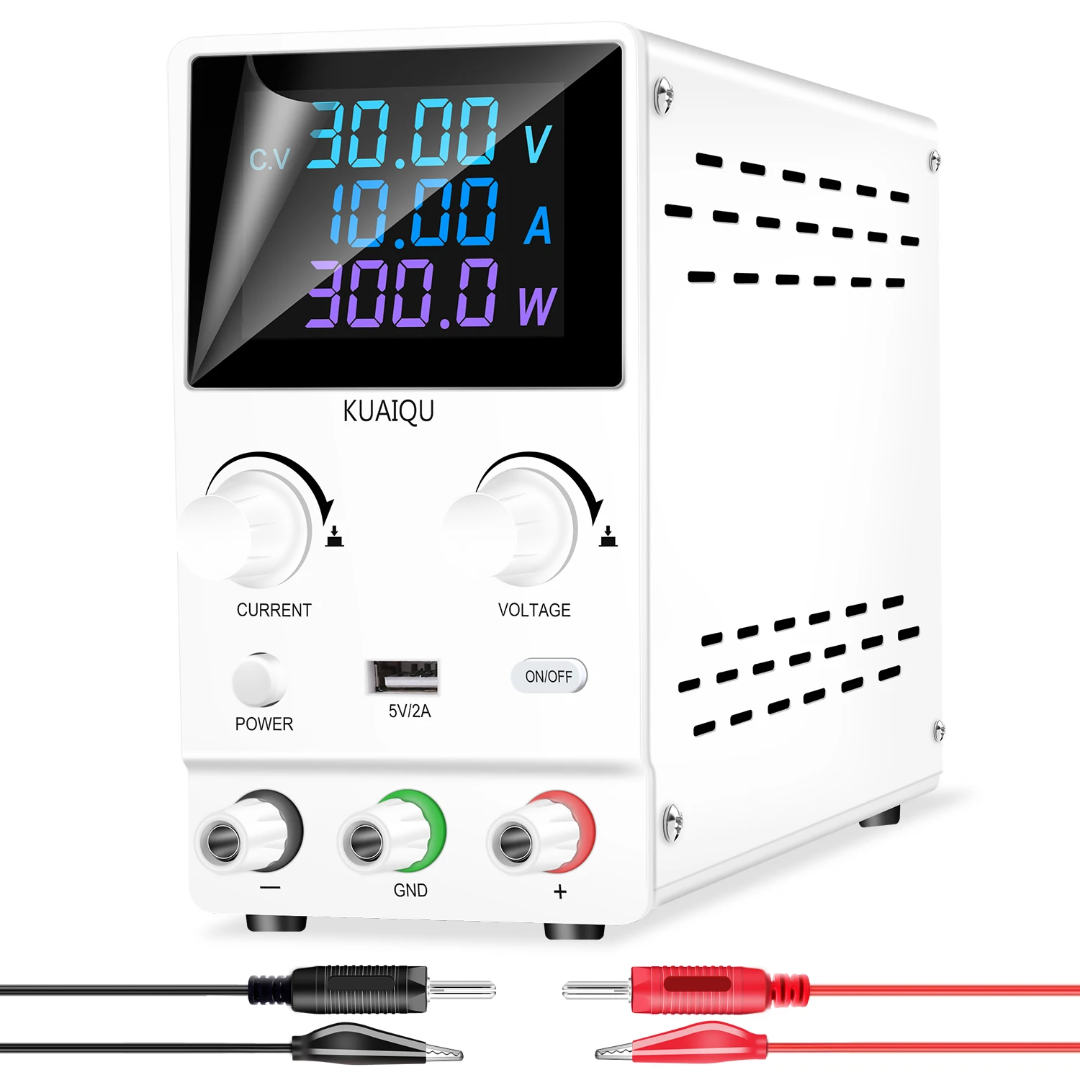 SPPS B3010D Adjustable Regulated DC Power Supply 30V 10A with Encoder, LCD Display, Short Circuit Protection – Lab Bench Power Supply kuaiqu