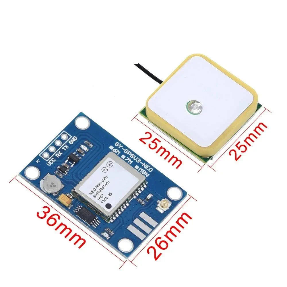 NEO-M8N GPS Module with Antenna – GY-GPSV3 Flight Controller Navigation Board for Arduino, Drones, and Robotics Projects in Kenya