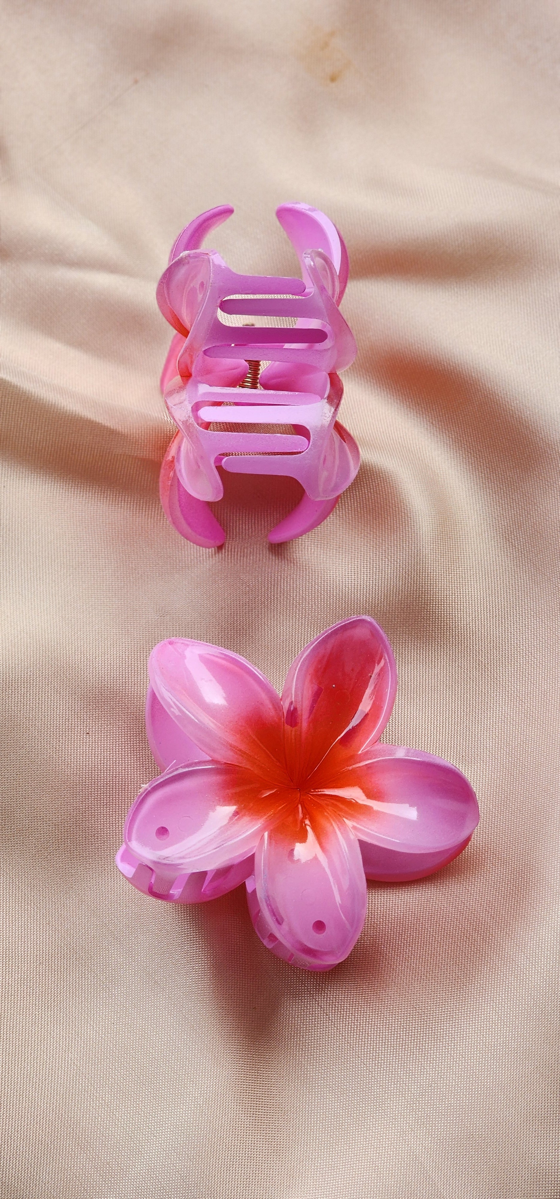 Hair clip flower design 2 resin