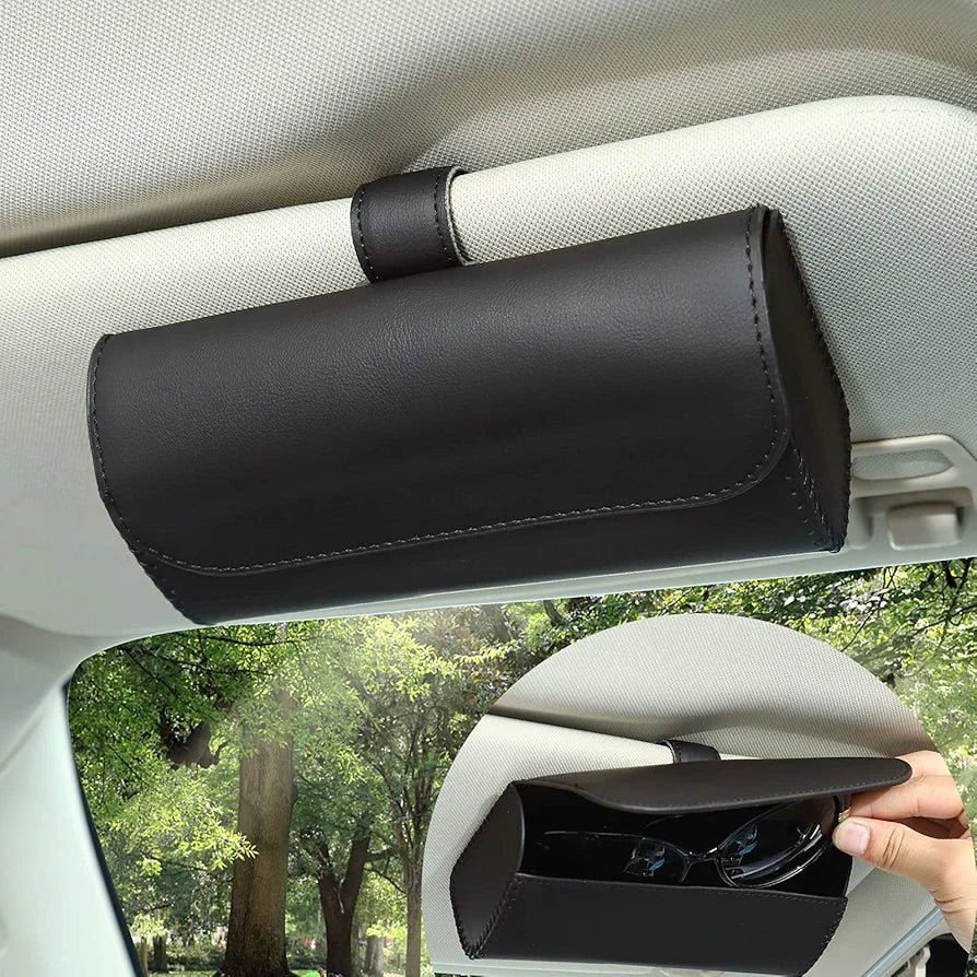 Car Sun Visor Sunglasses Holder – Protective Clip for Eyeglasses & Cards