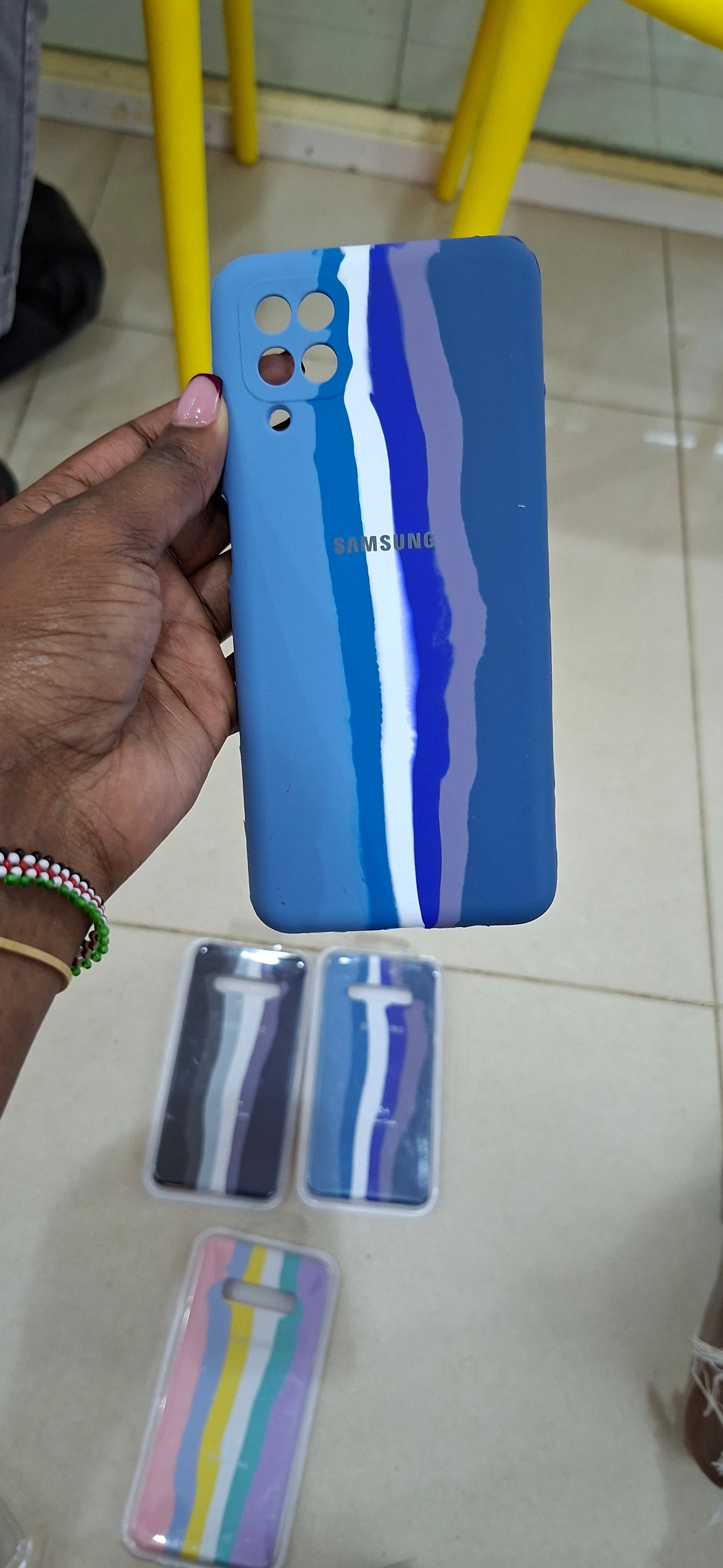 Samsung A12/M12 multicoloured silicone phone case