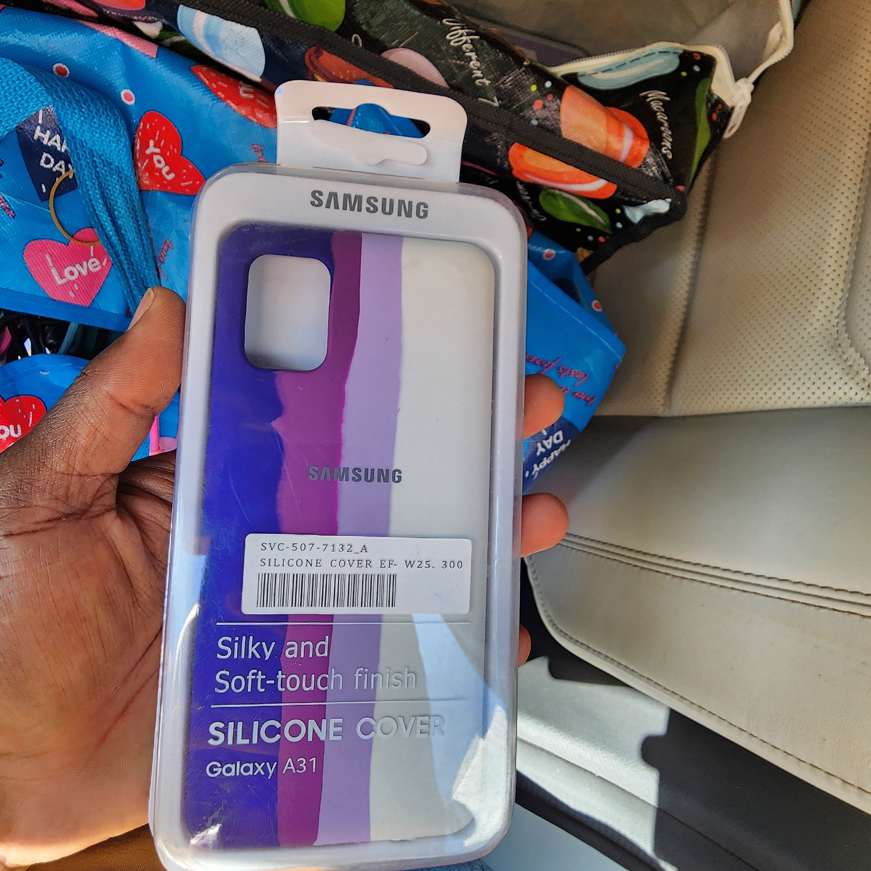 Samsung A31 multi colour silicone phone case