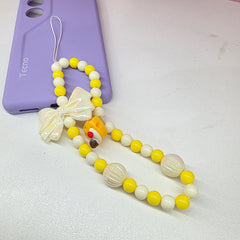 Yellow bead phone charm