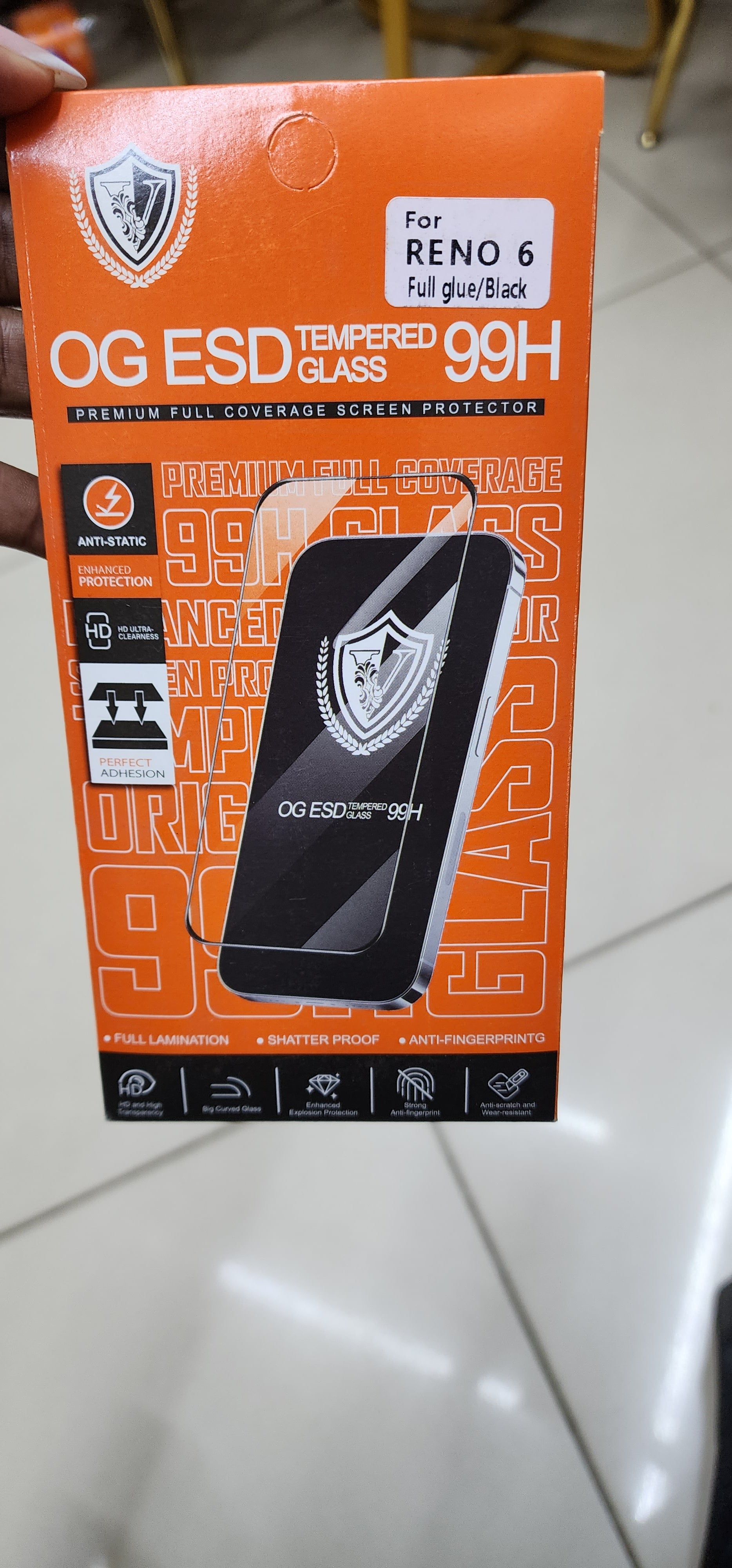 OG glass ESD screen protector RENO 6 99H SCREEN PROTECTOR