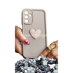 Samsung A14 4g / 5g phone case with heart charm cute phone cases A 14 4 G  / 5 g