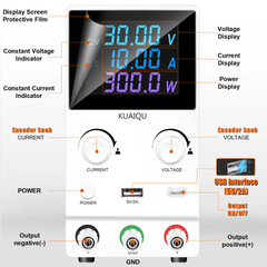 SPPS B3010D Adjustable Regulated DC Power Supply 30V 10A with Encoder, LCD Display, Short Circuit Protection – Lab Bench Power Supply kuaiqu