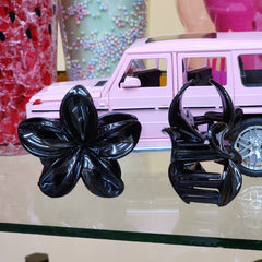 Hair clip flower design 4 resin