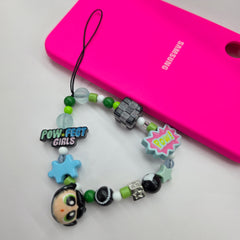 Cute power puff girls phone charm