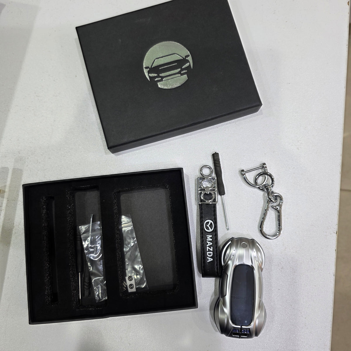 Mazda Smart Key Case Shell with Keychain and Tools – Compatible with Mazda Models 2010–2019