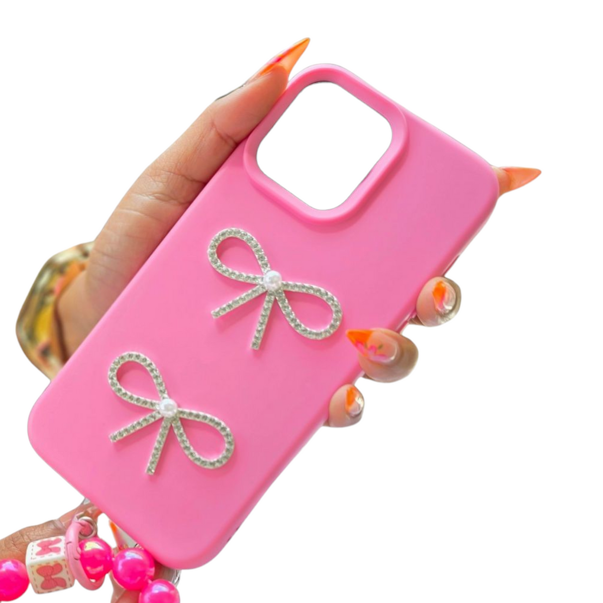 IPhone 16 promax shiny bow conture silicone phone case 16 pro max