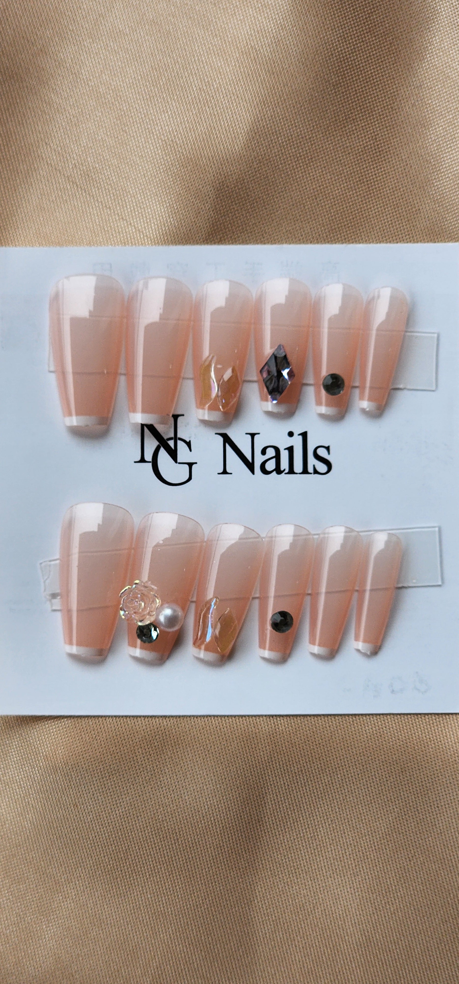 Stick on nails ladies design 2