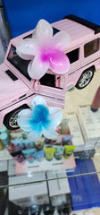 Mini colourful plumeria hair claw clips_ floral design