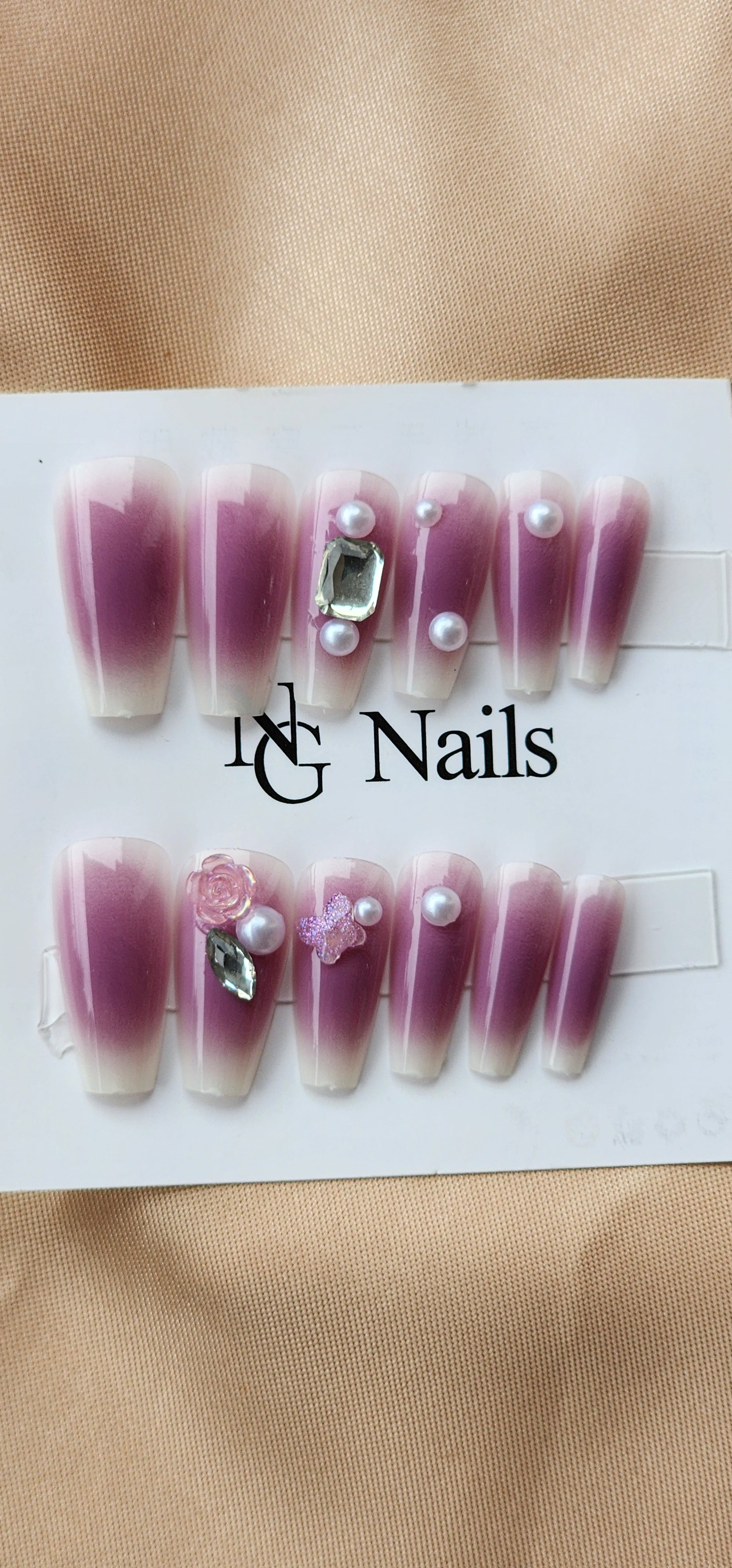 Stick on nails ladies design 2