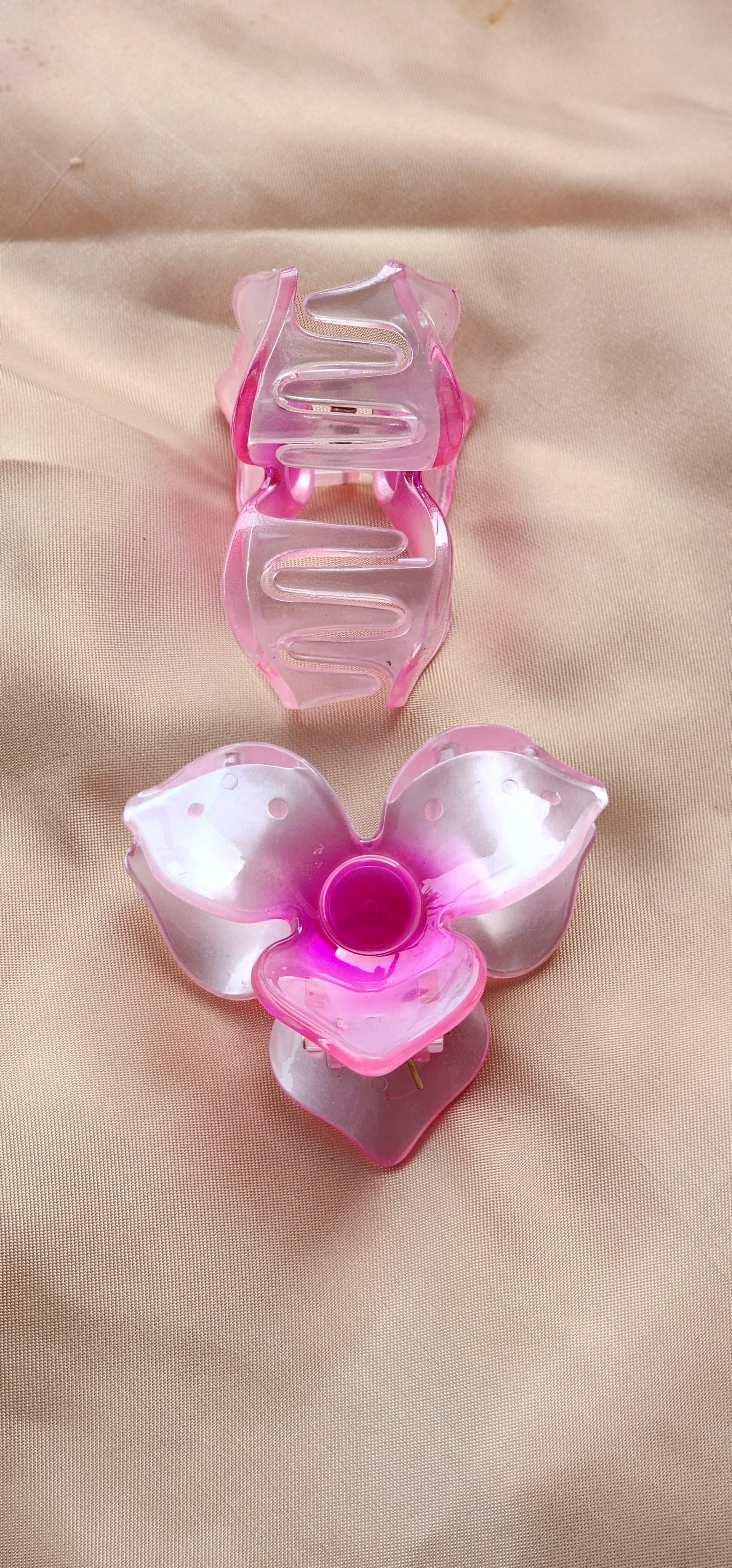 Hair clip flower design 2 resin