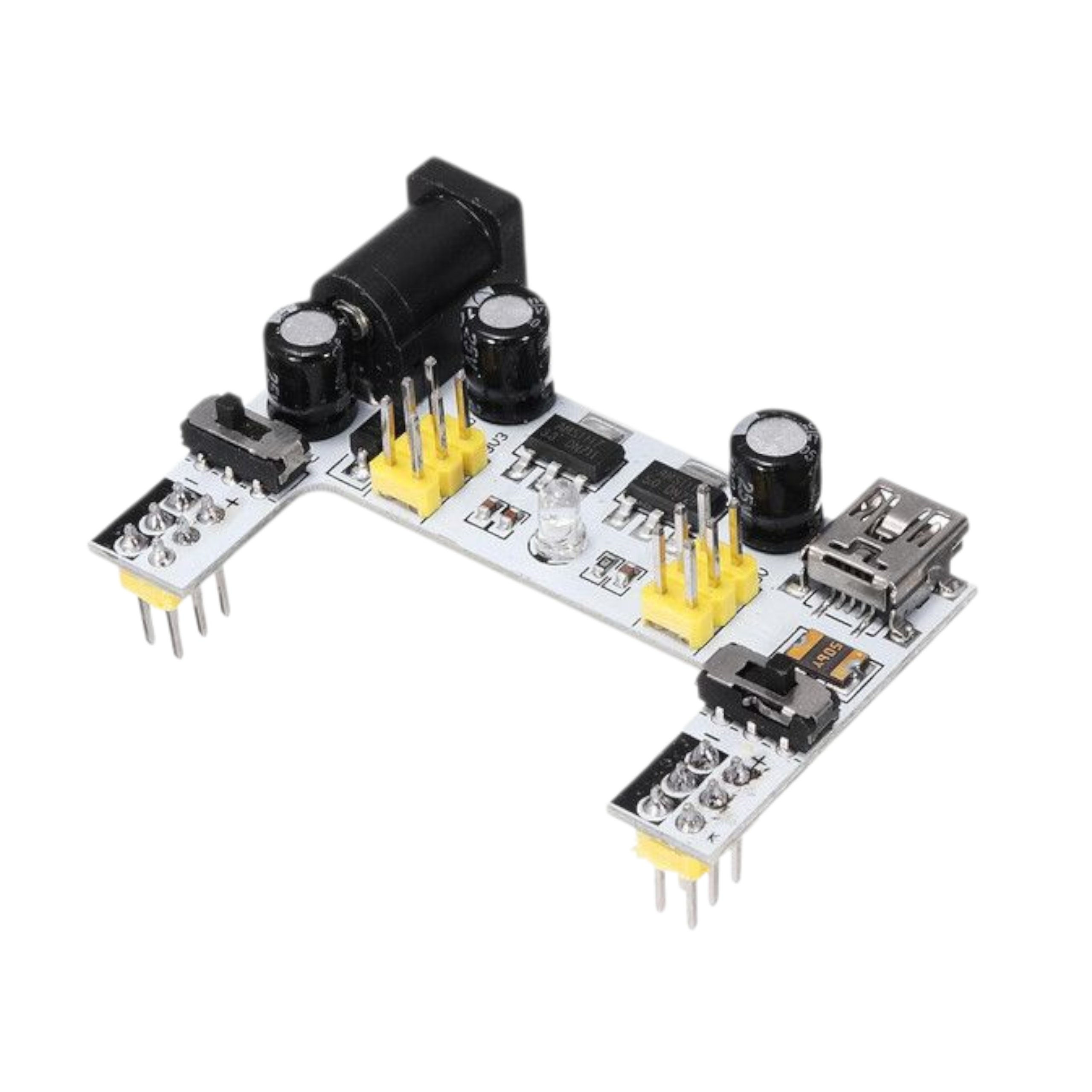 MB102 Breadboard Power Supply Module 3.3V/5V with USB and DC Input – Upgraded Regulated Power Board for Arduino and Electronics Projects (1 Piece)