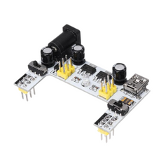 MB102 Breadboard Power Supply Module 3.3V/5V with USB and DC Input – Upgraded Regulated Power Board for Arduino and Electronics Projects (1 Piece)