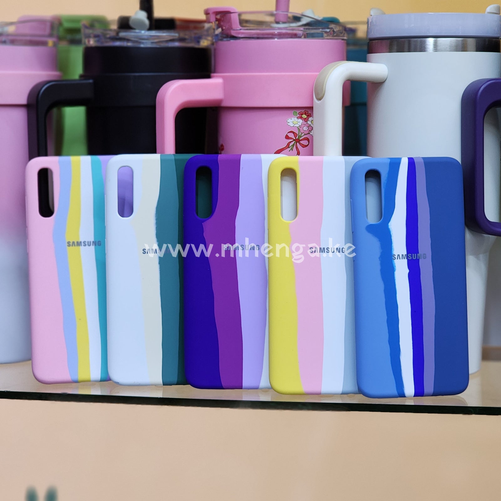 Samsung Liquid Silicon﻿e Case Protected Camera A70 / A70S Phone Silicone Cases A 70 S Multi Color