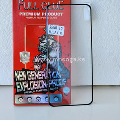 Screen Protector Samsung Reno 10 Full Glue Reno Tempered