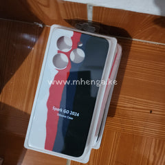 Tecno Spark Go 2024 Silicone Phone Case Stripes Rainbow Cases