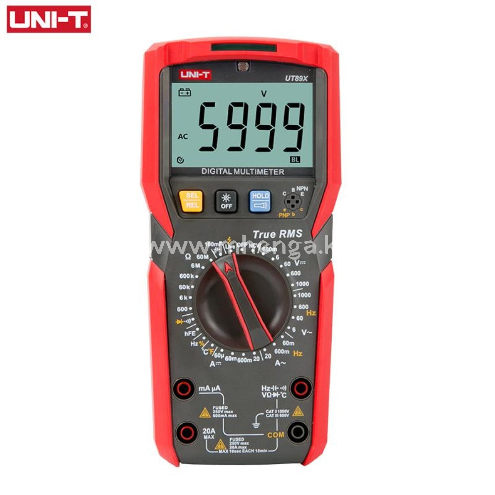 Uni-T Ut89Xd Professional Digital Multimeter True Rms Ncv 20A Current Ac Dc Voltmeter Capacitance